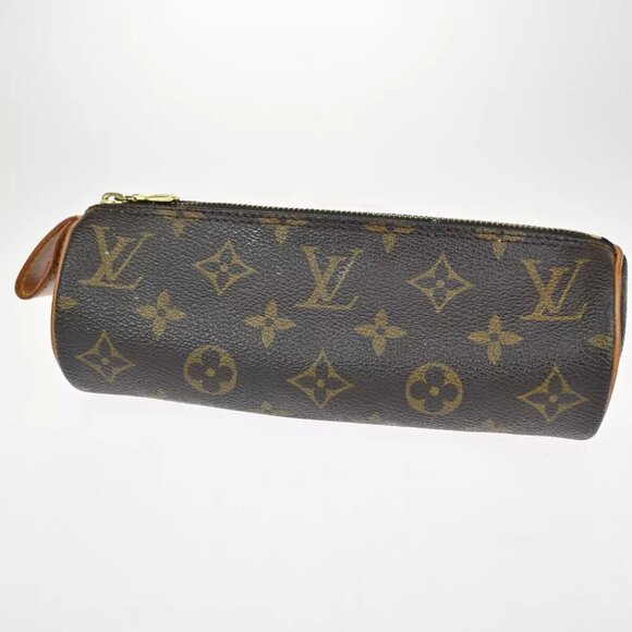LOUIS VUITTON Trousse Rondo Pouch Bag Pen case Monogram Leather M47630 02YE364 - Picture 1 of 14